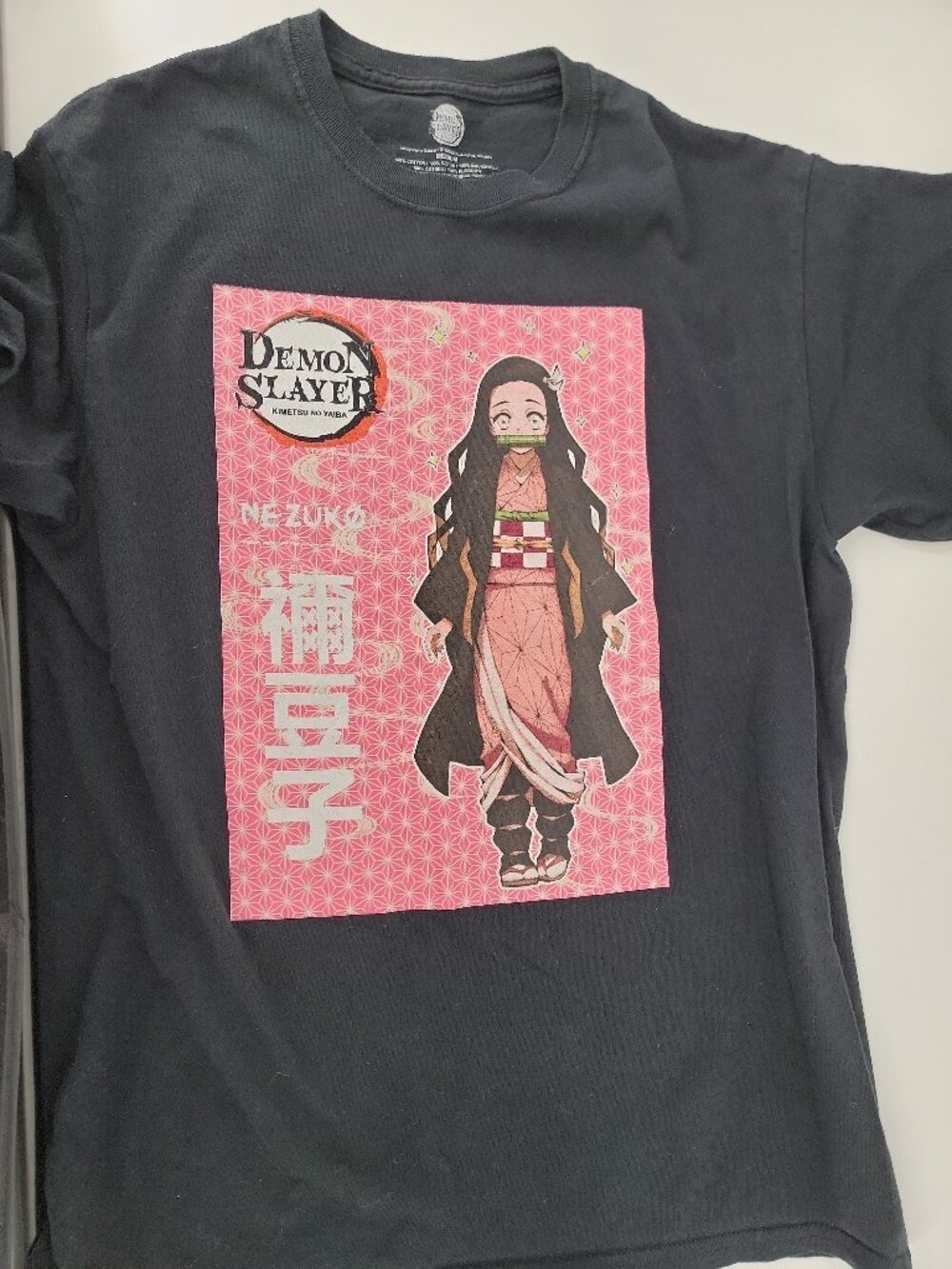 Demon Slayer Kimetsu No Yaiba Nezuko Graphic Tee Black Medium Anime Shirt
